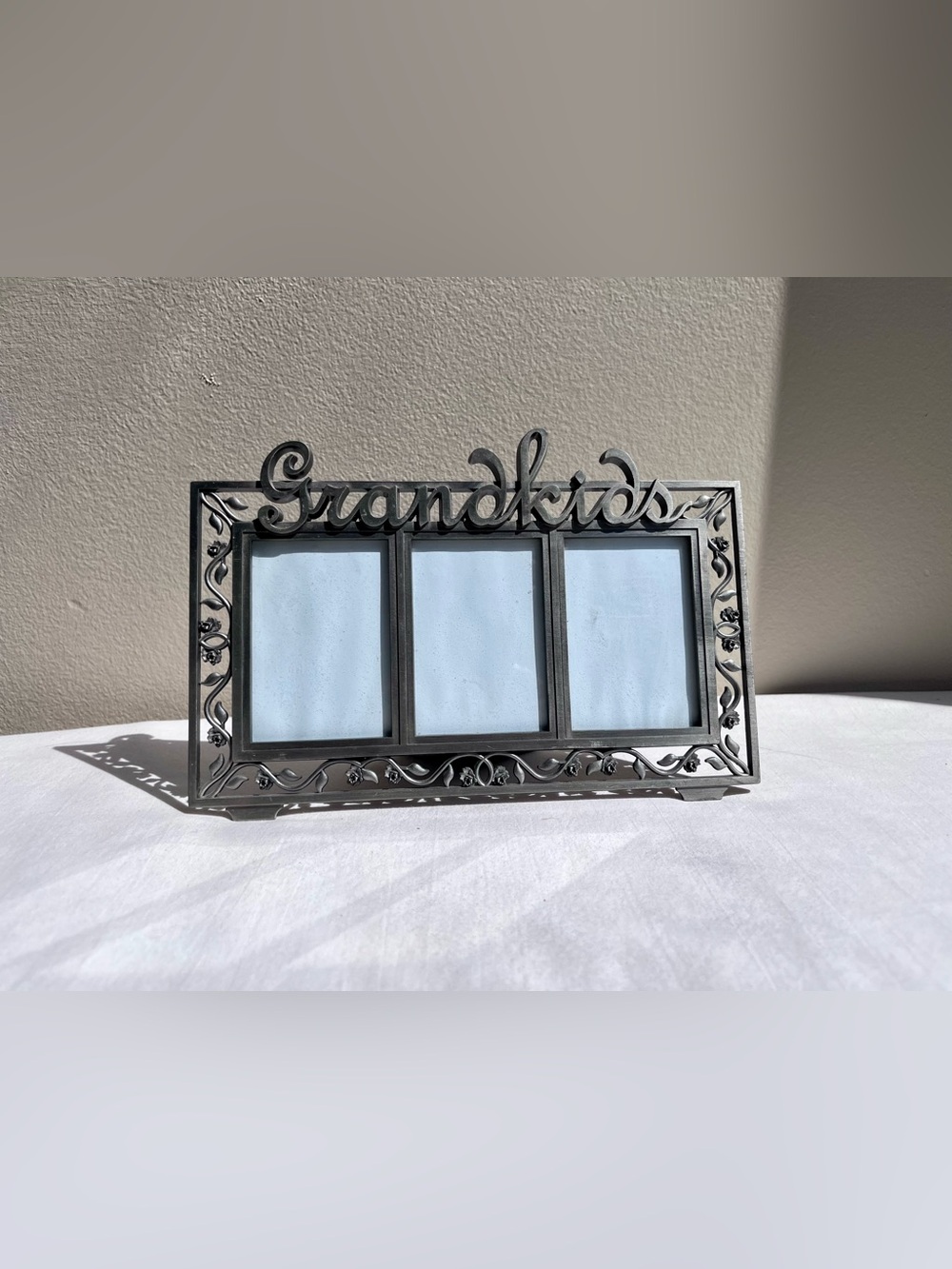Grandkids Triple Photo Frame - Black